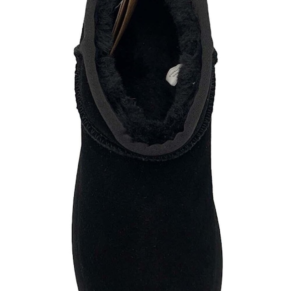 New Lamo Water Resistant Suede Platform Boots Ellie Ankle Bootie Black Cozy - Picture 3 of 10